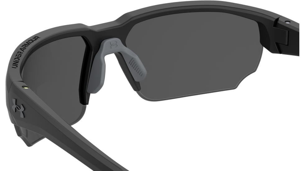 Under Armour Blitzing Sunglasses with Matte Black Frame and Grey Polarized Lens, Medium, UA0012S 003-M9