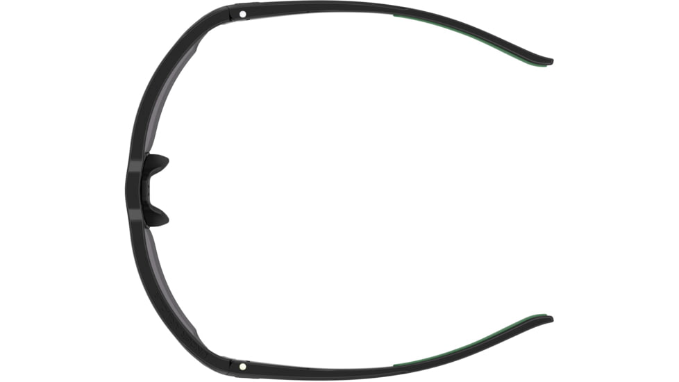 Under Armour Blitzing Sunglasses with Shiny Black Frame and Green Temple Tips with Green to Grey Lens, Medium, UA0012S 7ZJ-Z9