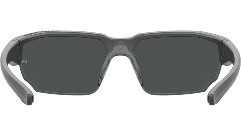 Under Armour Blitzing Sunglasses with Shiny Jet Grey Frame and Grey Lens, Medium, UA0012S R6S-IR
