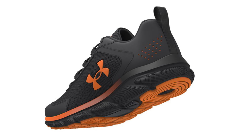 Under Armour Charged Assert 9 Running Shoes - Mens, Black / Black / Blaze Orange, 10, 302459000510