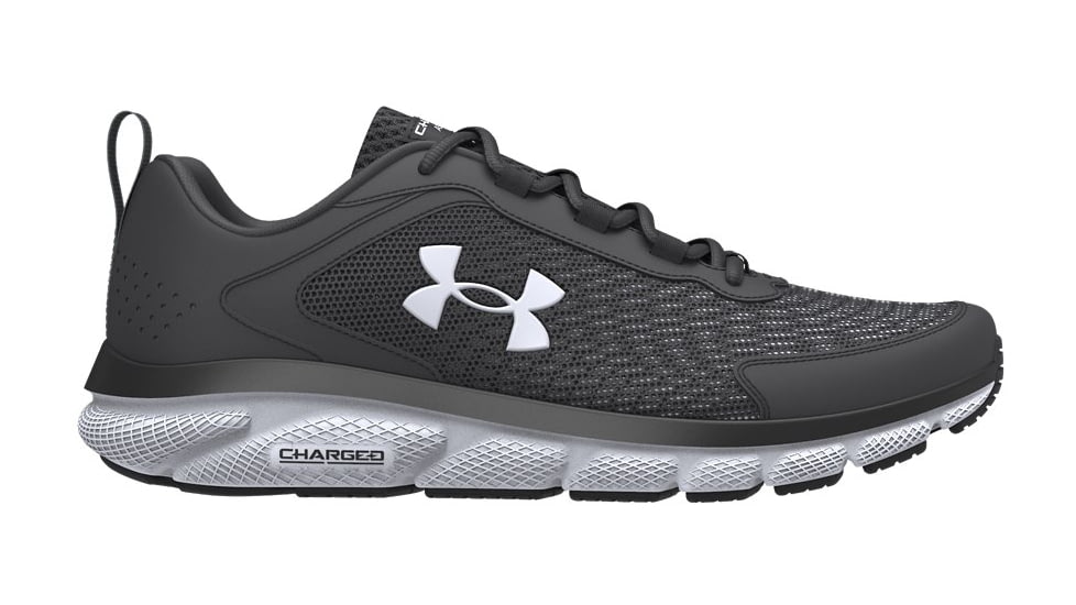 Under Armour Charged Assert 9 Running Shoes - Mens, Black / White / White, 11, 302459000111