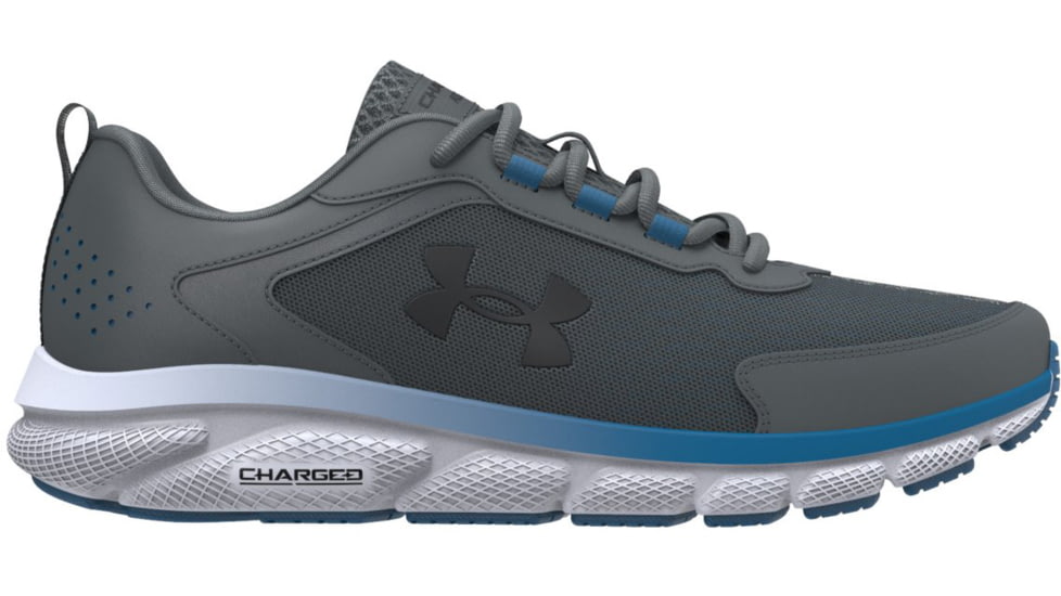 Under Armour Charged Assert 9 Running Shoes - Mens, Pitch Gray/White, 8, 30245901098