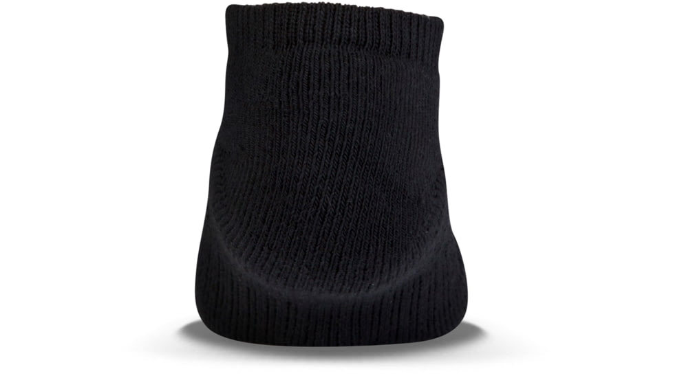 Under Armour Charged Cotton 2.0 Socks, Pack of 6, Black/Gray, 6-7.5 Youth Medium, U320-BLK/GRY-YM