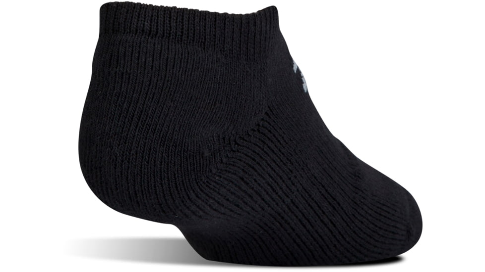 Under Armour Charged Cotton 2.0 Socks, Pack of 6, Black/Gray, 6-7.5 Youth Medium, U320-BLK/GRY-YM