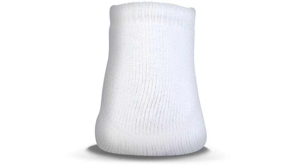 Under Armour Charged Cotton 2.0 Socks, Pack of 6, White/Gray, 7-9 Youth Large, U320-WHT/GRY-YL