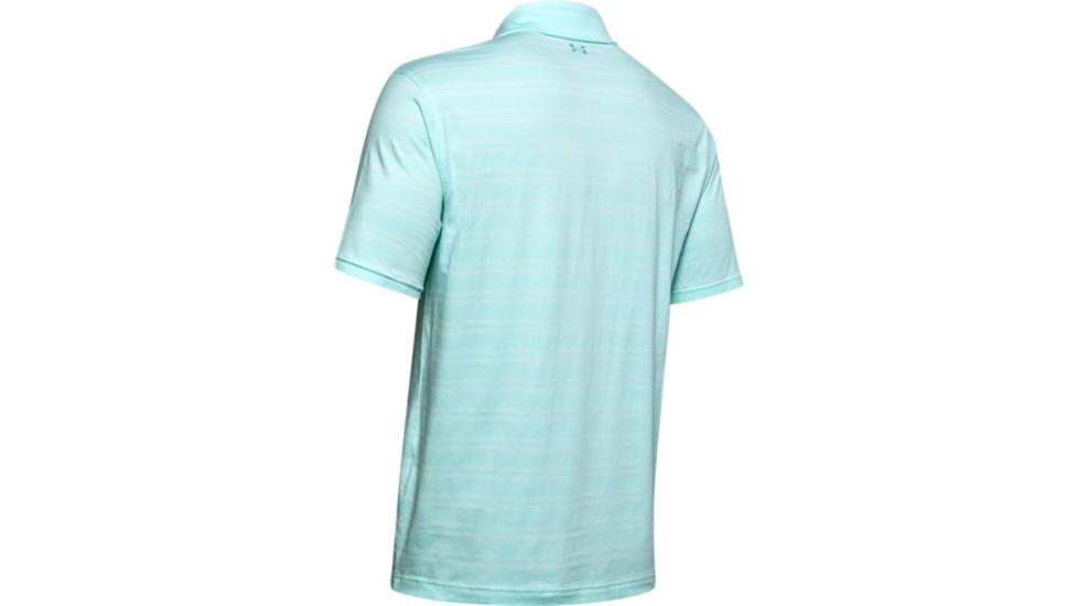 Under Armour Charged Cotton Scramble Stripe Polo - Mens, Extra Large, Aqua Float, 1323455791XL