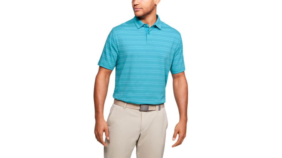 Under Armour Charged Cotton Scramble Stripe Polo - Mens, 2XL, Escape, 13234554502X