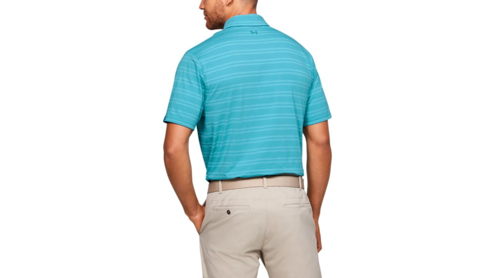 Under Armour Charged Cotton Scramble Stripe Polo - Mens, 2XL, Escape, 13234554502X