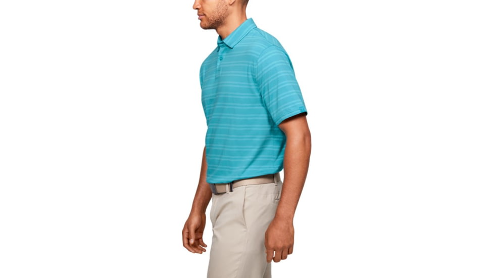 Under Armour Charged Cotton Scramble Stripe Polo - Mens, 2XL, Escape, 13234554502X