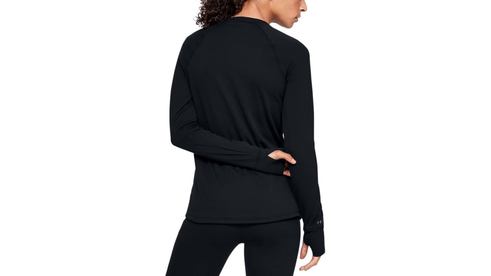 Under Armour ColdGear Base 2.0 Crew Long Sleeve Shirt - Womens, Black, 2X-Large, 13433210012X