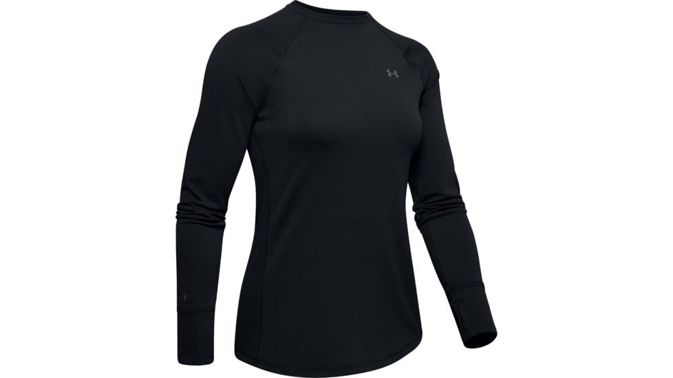 Under Armour ColdGear Base 2.0 Crew Long Sleeve Shirt - Womens, Black, 2X-Large, 13433210012X