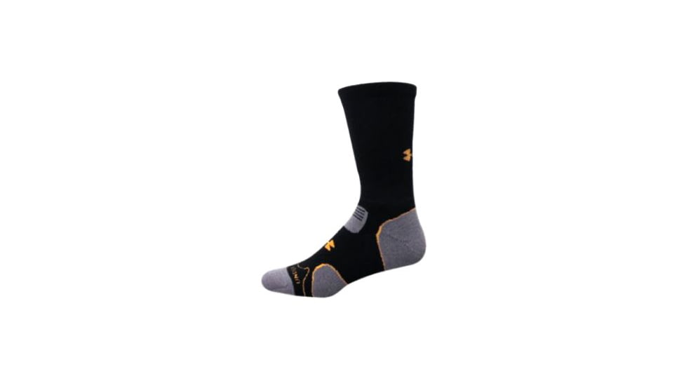Under Armour Coldgear Hitch Lite Cushion Boot Socks, Black-Blast, Large