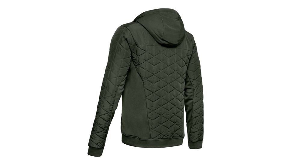 Under Armour ColdGear Reactor Performance Hybrid Jacket - Mens, Baroque Green/Black, Medium, 1342692-310-MD