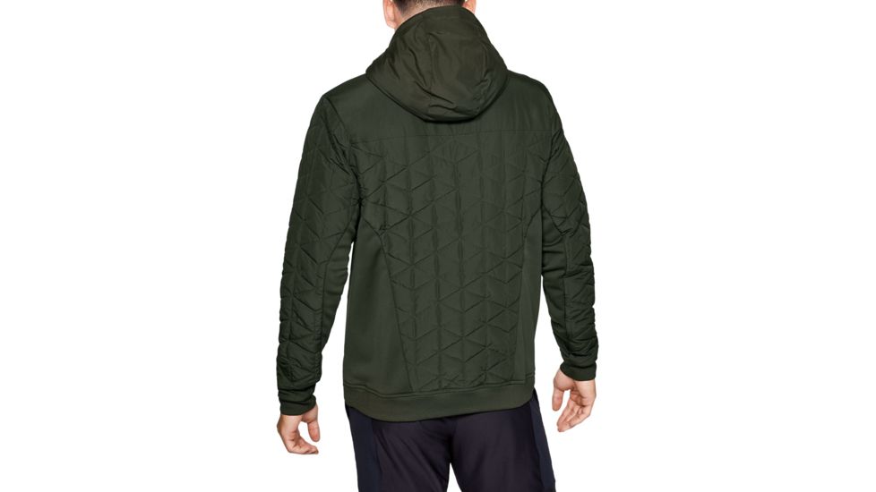 Under Armour ColdGear Reactor Performance Hybrid Jacket - Mens, Baroque Green/Black, Medium, 1342692-310-MD