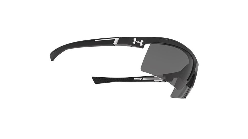 Under Armour Core 2.0 Sunglasses, Black/White Frame, Gray Multiflection Lens U8600082-001001