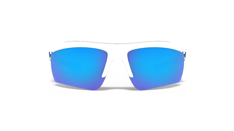 Under Armour Core 2.0 Sunglasses, White/Navy Frame, Gray Blue Multiflection Lens U8600082-104161
