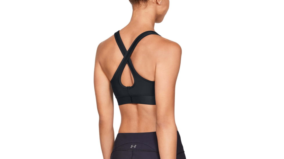 Under Armour Crossback Sports Bra - Womens, Black, X-Small, 1276503001XS