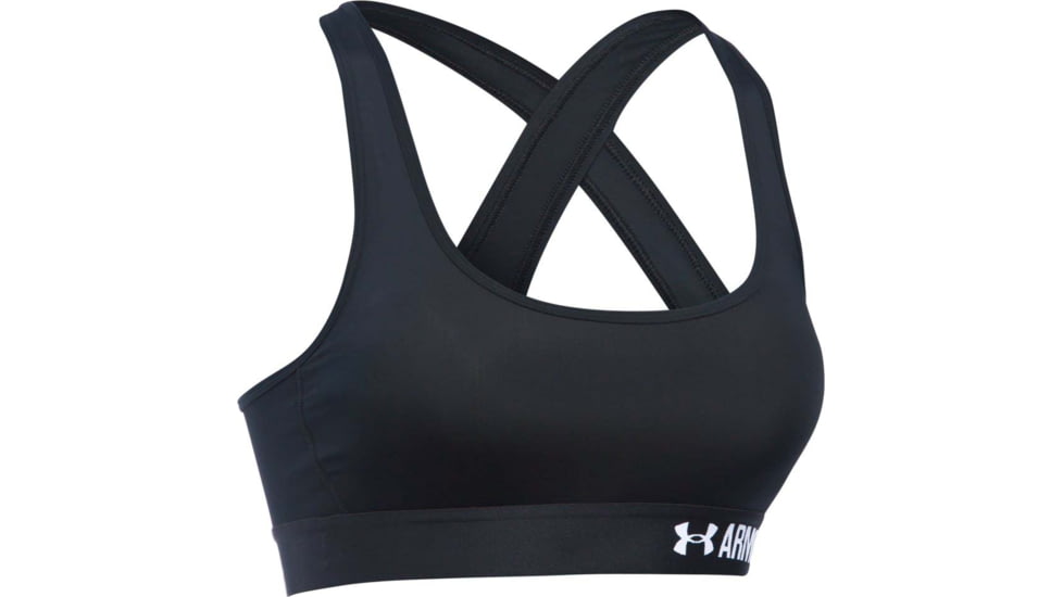 Under Armour Crossback Sports Bra - Womens, Black, X-Small, 1276503001XS