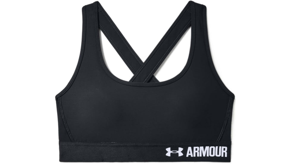 Under Armour Crossback Sports Bra - Womens, Black, X-Small, 1276503001XS