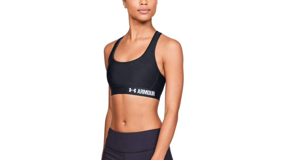 Under Armour Crossback Sports Bra - Womens, Black, X-Small, 1276503001XS