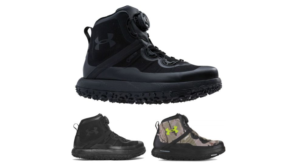 Under Armour Fat Tire GTX Hiking Boot- Men's, Black, Black/Black/Black, Camo/Black