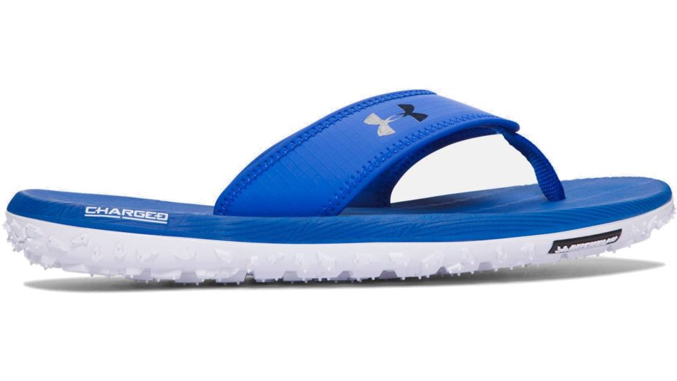 Under Armour Fat Tire Sandal - Men's-White/Midnight Navy-Medium-12
