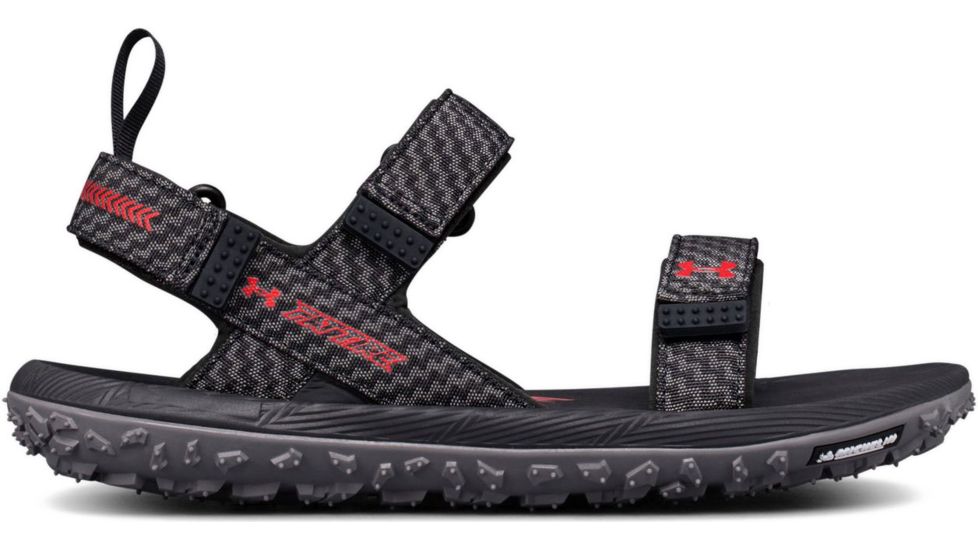 Under Armour Fat Tire Sandal - Mens, Anthracite/Zinc Gray/Pierce, 8, 1293328-100-8