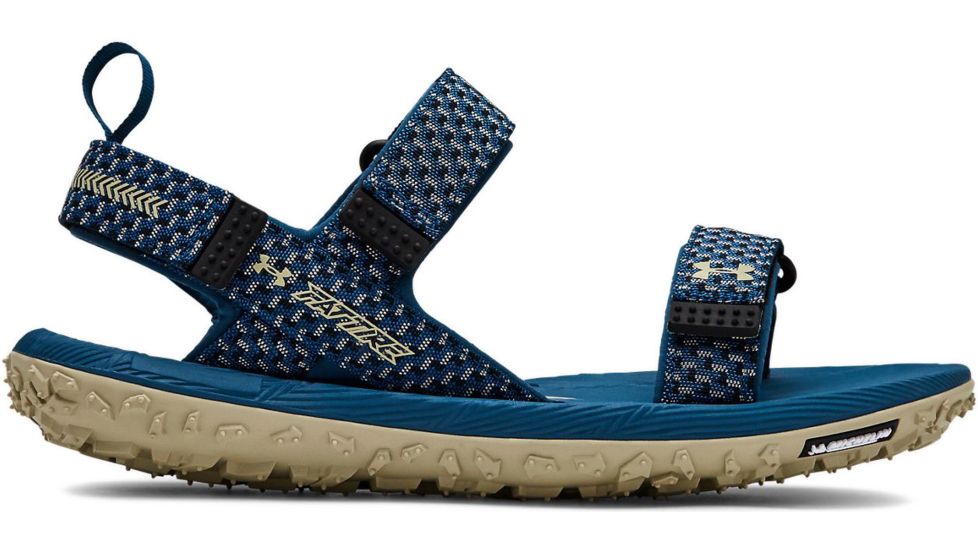 Under Armour Fat Tire Sandal - Mens, Petrol Blue/Khaki Base/Khaki Base, 14, 1293328-401-14