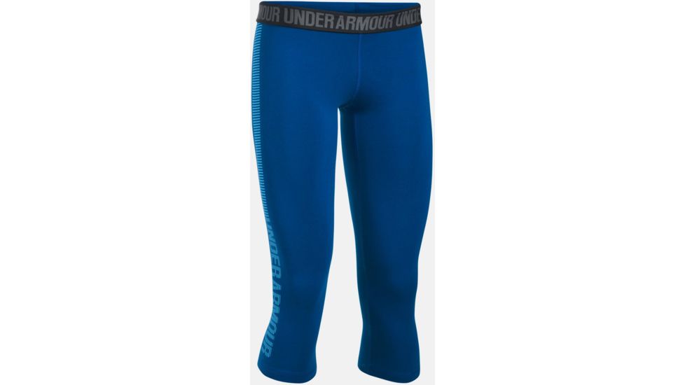 Under Armour Favorite Graphic Capri - Women's-Royal-Carolina Blue/Carolina Blue-Medium