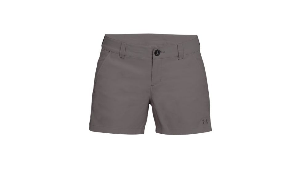 Under Armour Fish Hunter Inlet 4 Inch Short - Women's, Mink Gray/Deprecated-Mink Gray AFS/ Deprecated, 6, 1290545-548-6
