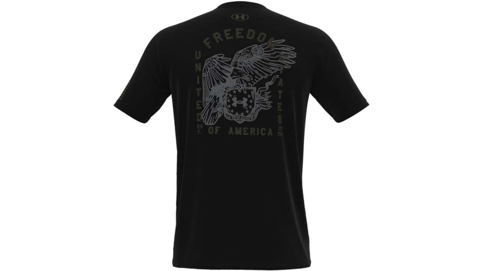 Under Armour Freedom Eagle T-Shirt - Mens, Black, Extra Large, 1362051001XL