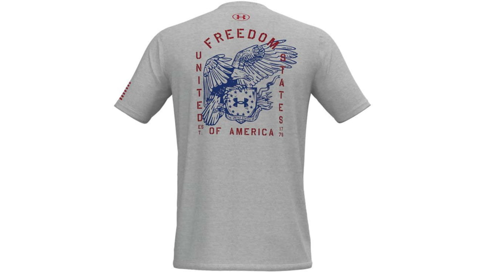 Under Armour Freedom Eagle T-Shirt - Mens, White, Extra Large, 1362051100XL
