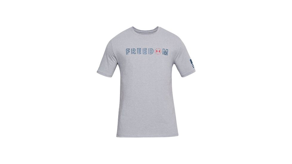 Under Armour Freedom Flag Bold T, Steel Light Heather - 1323169035MD