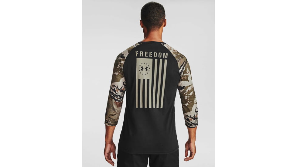 Under Armour Freedom Flag Utility T-Shirt - Mens, Black, Small, 1358292001SM