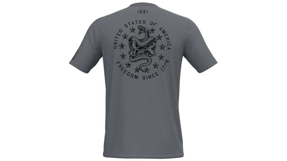Under Armour Freedom Snake T-Shirt - Mens, Steel, Large, 1362050036LG