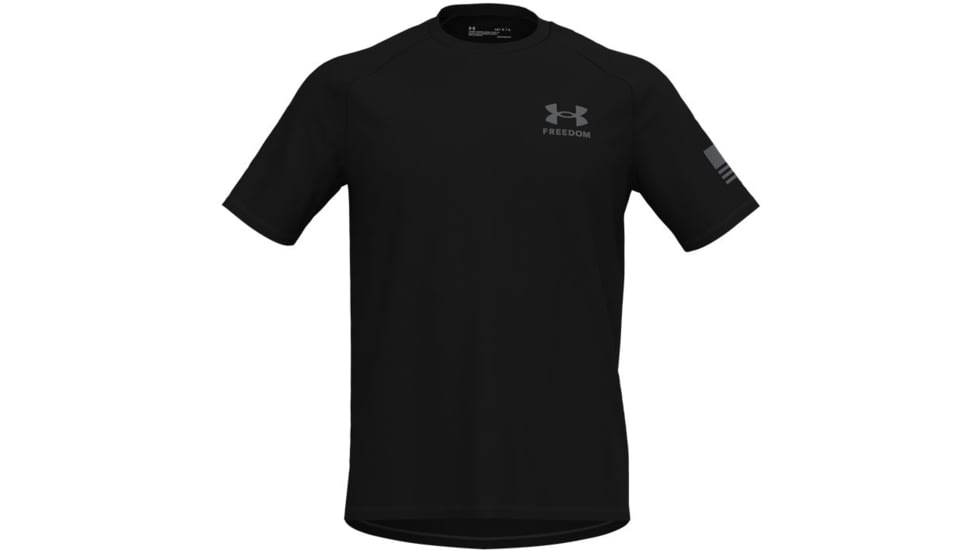 Under Armour Freedom Tech Short Sleeve T-Shirt - Men's, Black/Pitch Gray, Medium, 1369468001MD