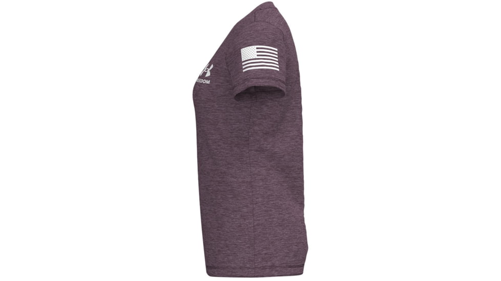 Under Armour Freedom Tech V-Neck Short Sleeve T-Shirt - Women's, Extra Small, Ash Plum, 1369471554XS