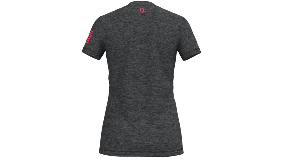 Under Armour Freedom Tech V-Neck Short Sleeve T-Shirt - Women's, 2XL, Black, 13694710012X