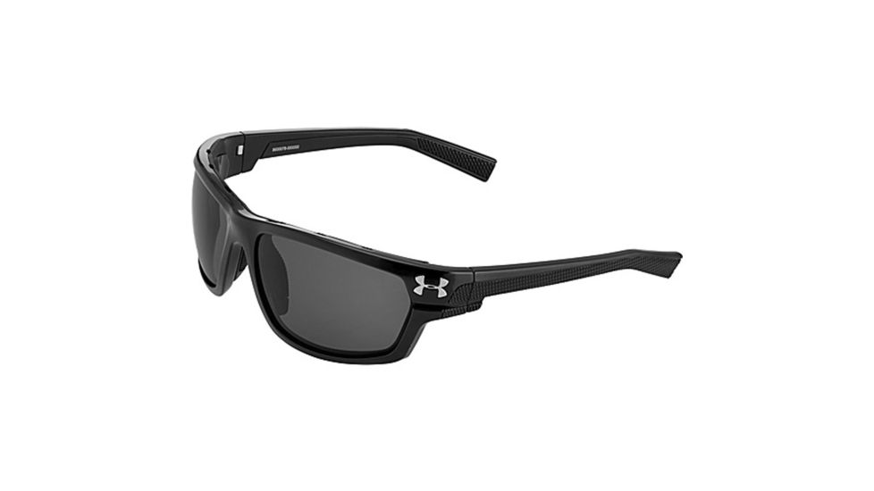 Under Armour Hook'D Storm Sunglasses Satin Black Frame, Gray Polarized Lens UAG8630078010908