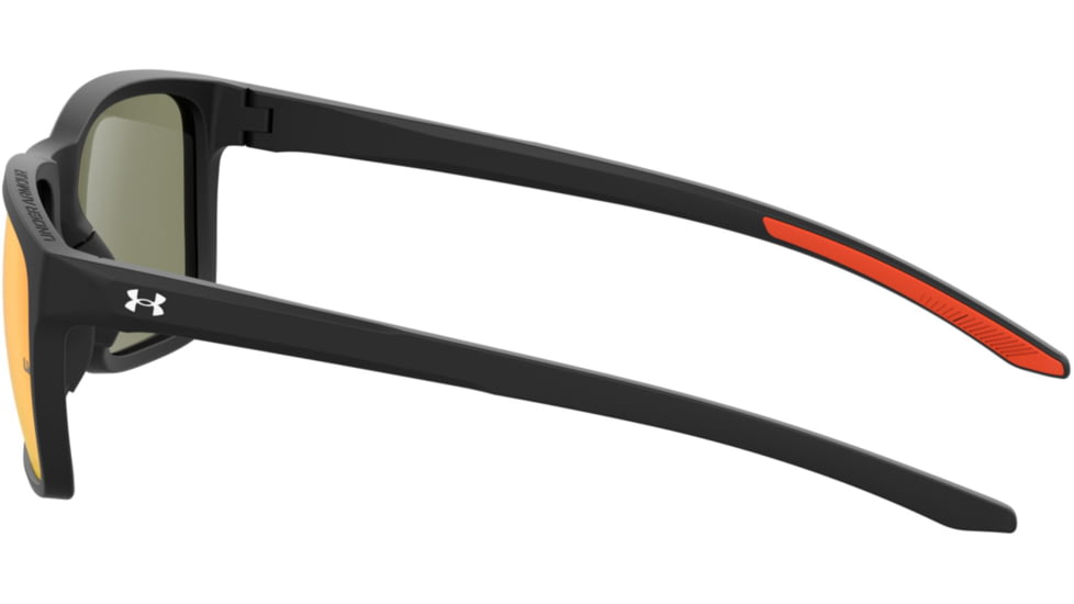 Under Armour Hustle Sunglasses with Matte Black/Grey Frame and Infrared Mirror Lens, Medium, UA0005S RC2-UZ