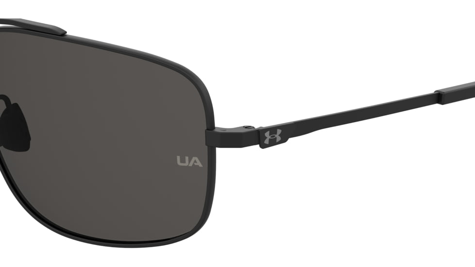 Under Armour Impulse Sunglasses with Matte Black Frame and Grey Polarized Lens, Medium, UA0015GS 003-M9