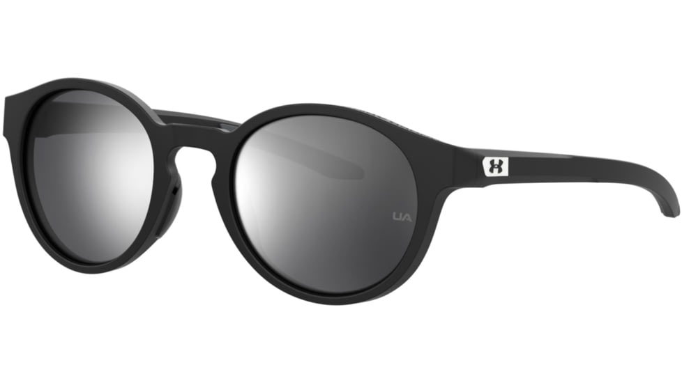 Under Armour Infinity Sunglasses with Matte Black/Grey Frame and Silver Mirror Lens, Medium, UA0006S 124-T4