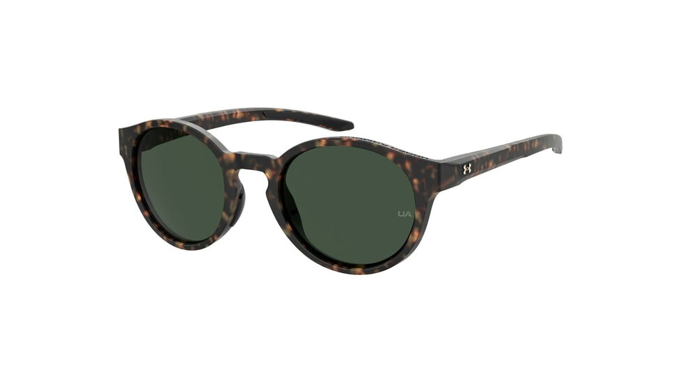 Under Armour Infinity Sunglasses with Matte Brown Havana Frame and Green Lens, Medium, UA0006S 086-QT