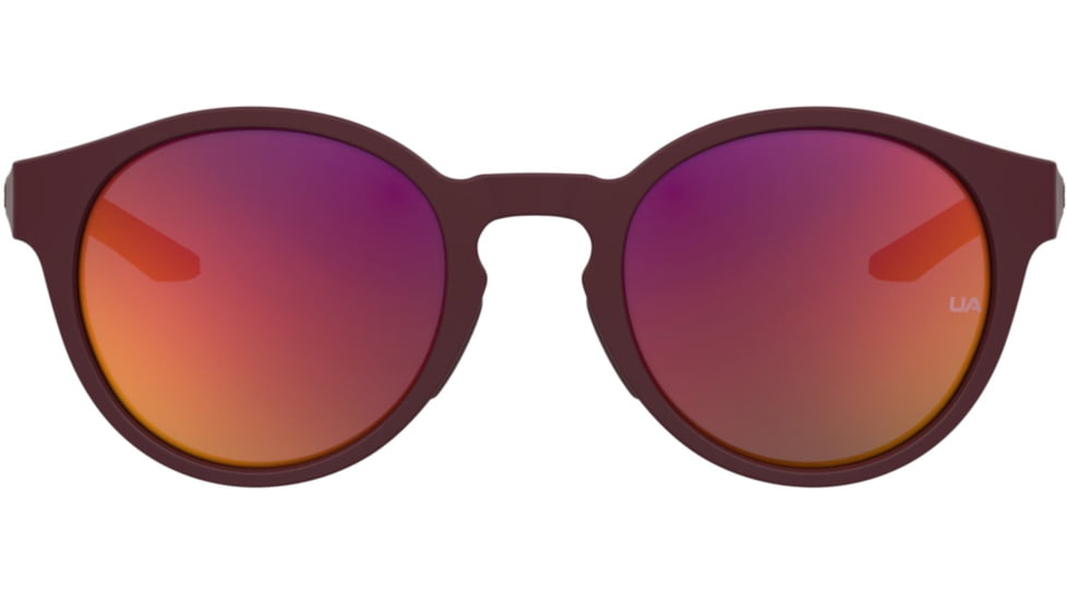 Under Armour Infinity Sunglasses with Matte Solid Cardinal Frame and Infrared to Grey Mirror Lens, Medium, UA0006S LHF-MI