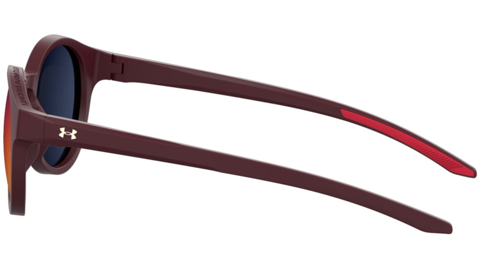 Under Armour Infinity Sunglasses with Matte Solid Cardinal Frame and Infrared to Grey Mirror Lens, Medium, UA0006S LHF-MI