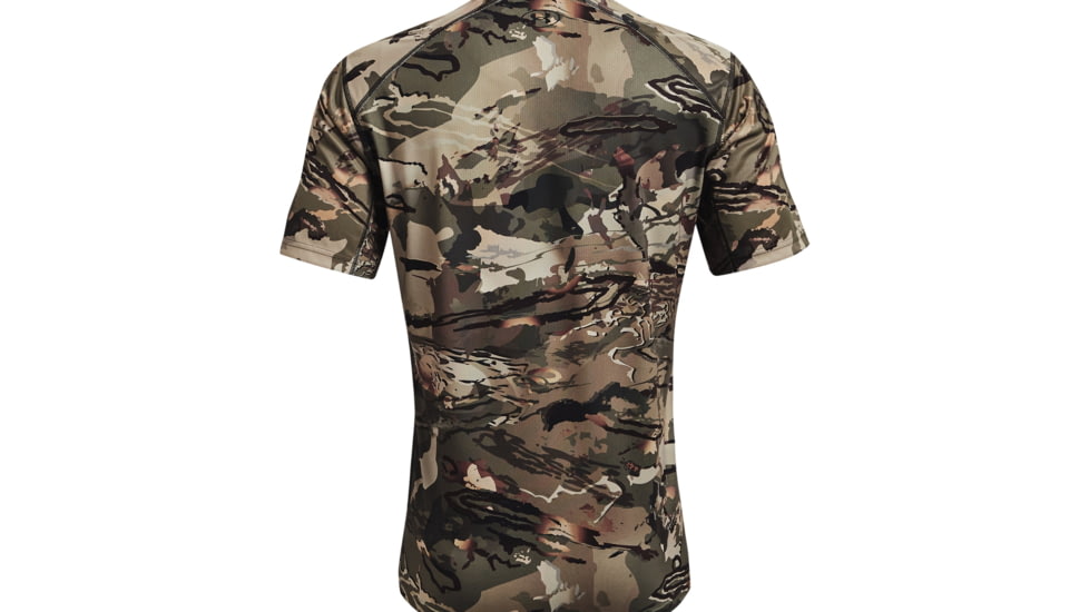 Under Armour Iso-Chill Brushline Short Sleeve Shirt - Mens, UA Forest All Season Camo, Medium, 1361310994MD