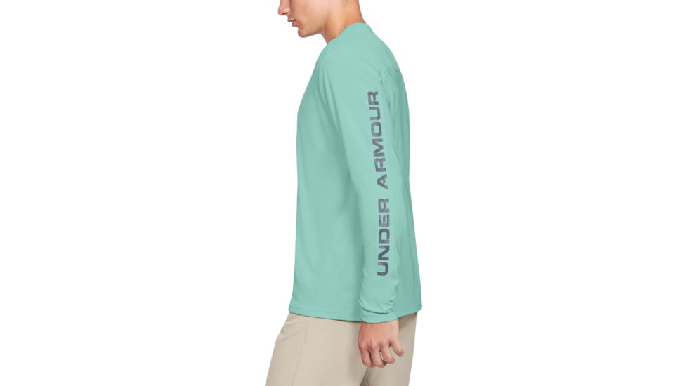 Under Armour Iso-Chill Shore Break Long Sleeve Shirt - Mens, Aqua Float, 3X-Large, 13511397913X