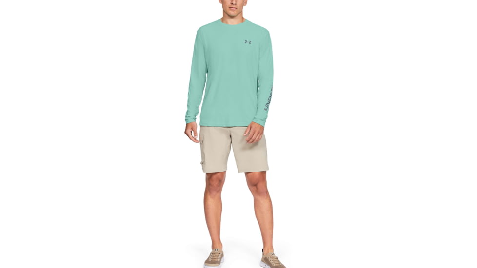 Under Armour Iso-Chill Shore Break Long Sleeve Shirt - Mens, Aqua Float, 3X-Large, 13511397913X