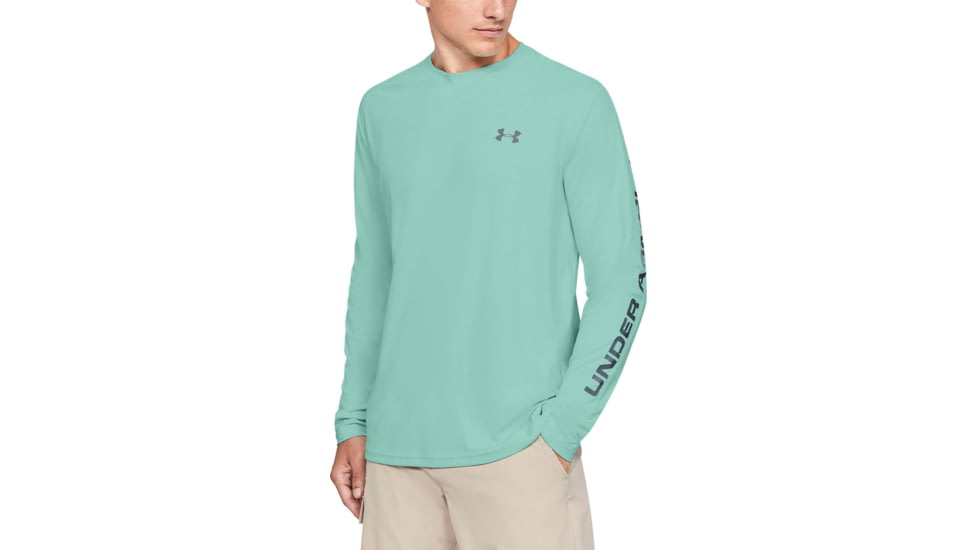 Under Armour Iso-Chill Shore Break Long Sleeve Shirt - Mens, Aqua Float, 3X-Large, 13511397913X