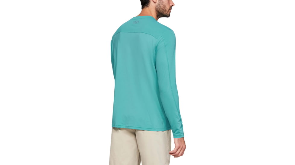 Under Armour Iso-Chill Shore Break Long Sleeve Shirt - Mens, Radial Turquoise, Small, 1351139482SM